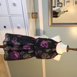 Floral dress with large key hole back